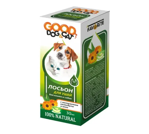 Good Dog&Cat Лосьон для ушей для кошек и собак, 30 мл