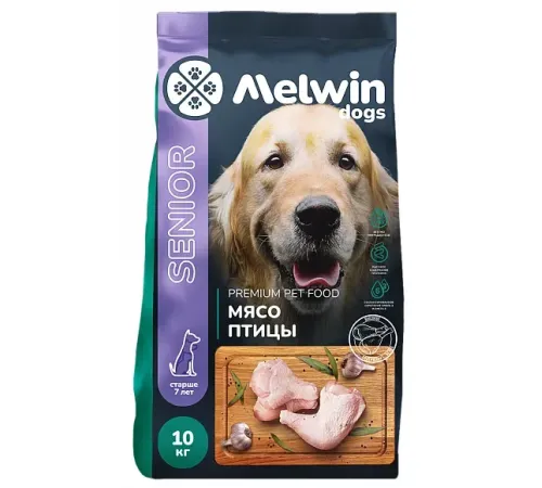 Melwin Senior Dog (Птица), 10 кг