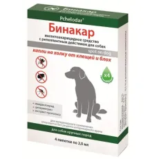 Pchelodar Капли Бинакар от клещей/блох для крупных собак, 1 пипетка