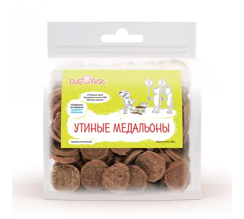 Dog Fest Утиные медальоны, 500 г