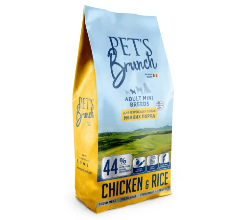 Pet's Brunch Adult Mini Breeds (Курица и рис), 1 кг