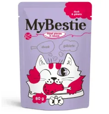 MyBestie для кошек (Утка с потрошками в соусе), 80 г