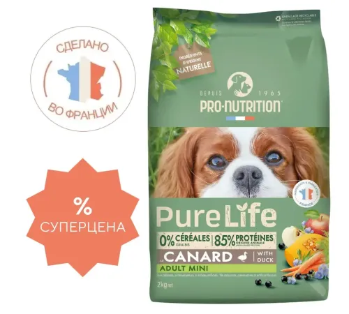 Flatazor Pure Life Adult Mini Dog (Утка), 2 кг