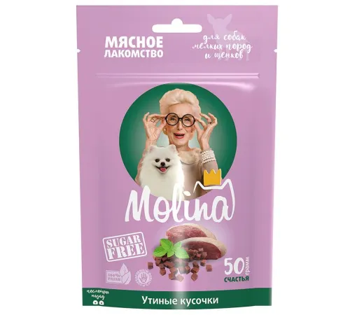 Molina Лакомство для собак Утиные кусочки, 50 г