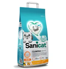 Sanicat Clumping White DUO Vanilla & Mandarin, 10 л