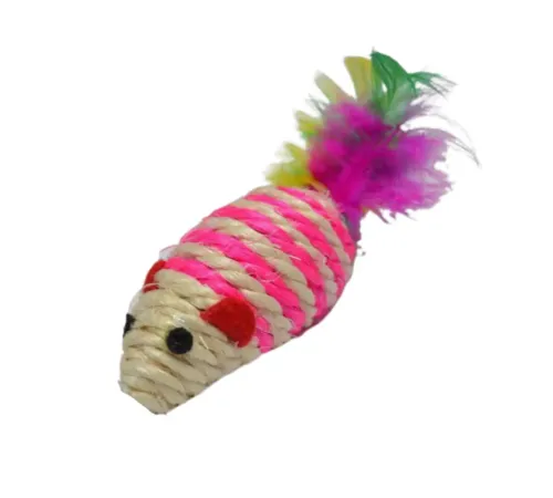Ekia Игрушка для кошек Мышка (сизаль), 7х3,53 см