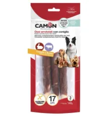 CAMON Роллы из говяжьей кожи с кроликом 17 см, 140 г