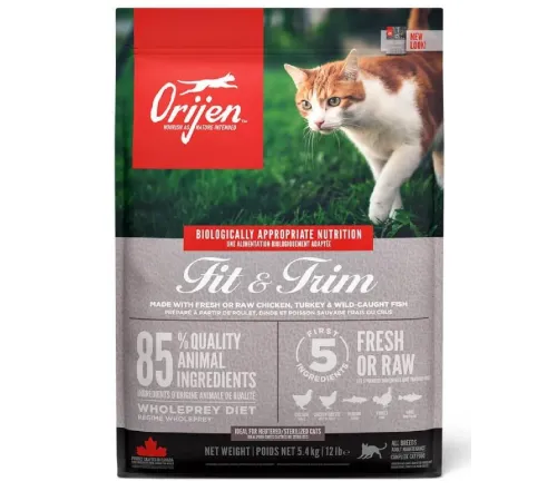 ORIJEN CAT FIT & TRIM (Курица, индейка, рыба), 1,8 кг