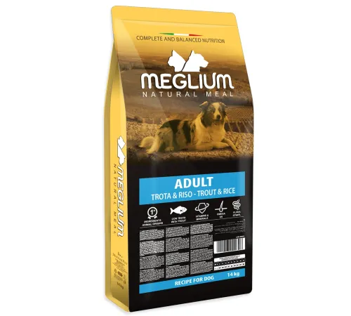 Meglium Dog Adult (Рыба и рис), 14 кг
