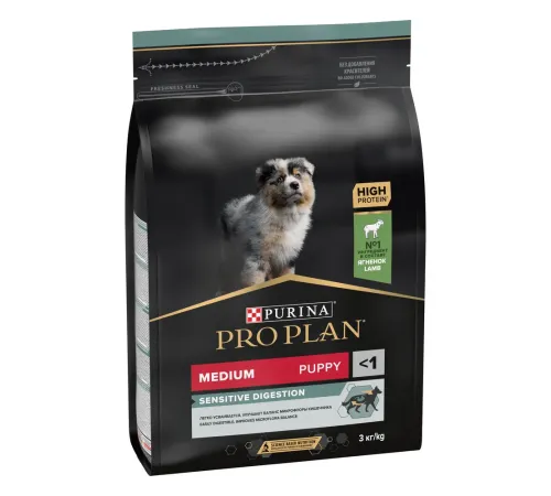 Pro Plan Medium Puppy Sensitive Digestion (Ягненок), 3 кг