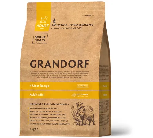 Grandorf Probiotics Adult Mini (4 вида мяса), 1 кг