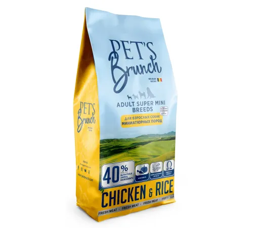 Pet's Brunch Adult Super Mini Breeds (Курица и рис), 1 кг