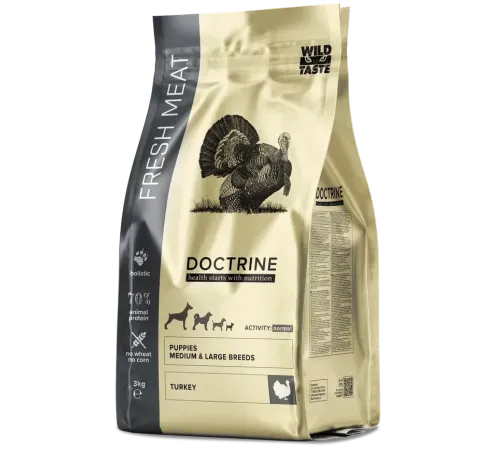 Doctrine Fresh meat Puppy Medium&Maxi (Индейка, рис), 3 кг