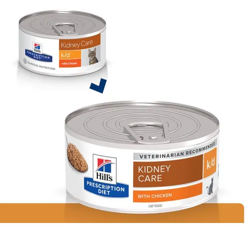 Hill's Prescription Diet k/d Kidney Care для кошек с курицей, 156 г