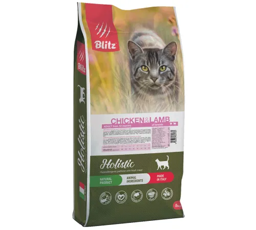 BLITZ Holistic LG Adult Cat (Курица, ягненок) 5 кг