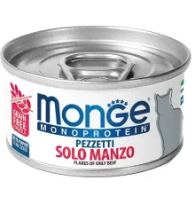 Monge Cat Monoprotein Мясные хлопья из мяса говядины, 80 г