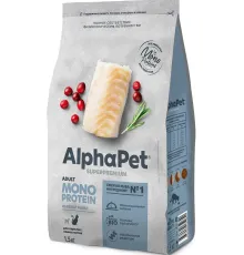 AlphaPet Superpremium Monoprotein Cat Adult (Белая рыба), 400 г