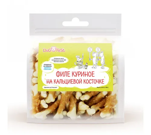 Dog Fest Филе куриное на кальциевой косточке, 500 г
