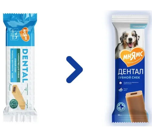 Мнямс DENTAL Зубной снек с говядиной, 95 г
