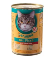 CAT Menu Консервир. корм для кошек (Рыба), 415 г