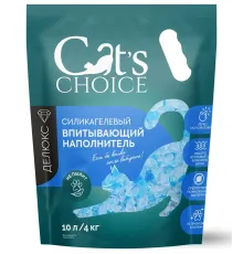 Cat's choice Наполнитель силикагелевый с синими гранулами, 10л/4 кг