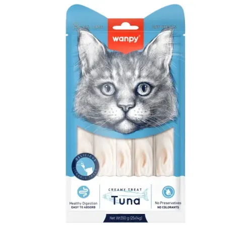 Wanpy Cat Нежное пюре из тунца, 25 шт х 14 г
