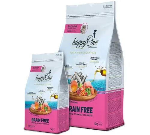 HappyOne Mediterraneum Cat Sterilized (Яйцо, сардина), 2 кг