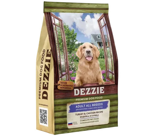 Dezzie Adult Dog (Индейка, курица), 3 кг