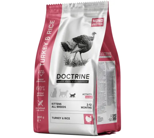 Doctrine Kitten (Индейка, рис), 800 г