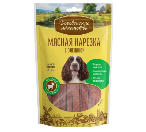 Лакомство: нежная нарезка с олениной, 90 г срок до 10.05.2026 г