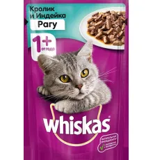 Whiskas рагу с кроликом и индейкой 85 г