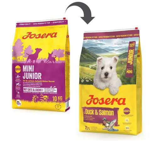 Josera Mini Junior (Утка и лосось), 10 кг