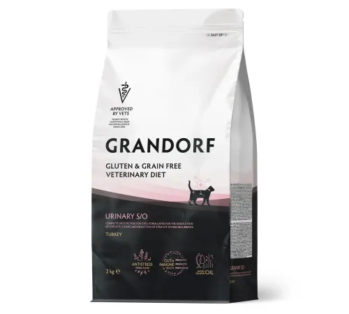 Grandorf Vet Cat Urinary S/O (Индейка), 2 кг