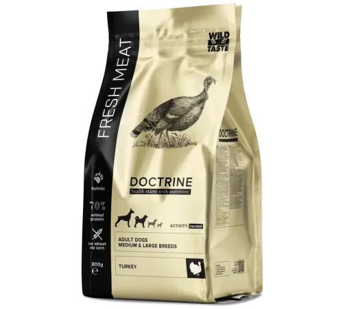 Doctrine Fresh meat Adult Medium&Maxi (Индейка, рис), 800 г