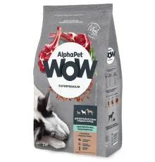 AlphaPet WOW Superpremium Dog Sensitive Medium Adult (Ягненок с бурым рисом), 2 кг
