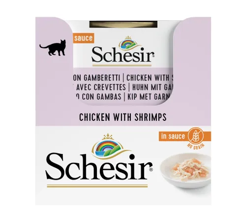 Schesir Chicken Shrimps (Курица и креветки в соусе), 70 г