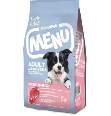 AlphaPet MENU Dog Adult (Говядина), 2 кг