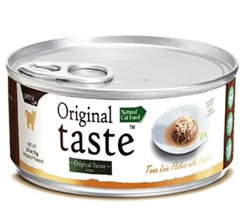 Original Tasty хлопья из филе тунца с курицей в соусе, 70 г