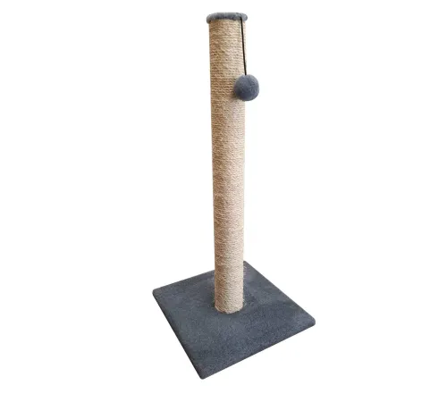 Cat House Когтеточка - столбик, 90 см, сизаль Серая