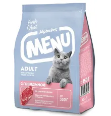 AlphaPet Menu Cat Adult (Говядина), 350 г