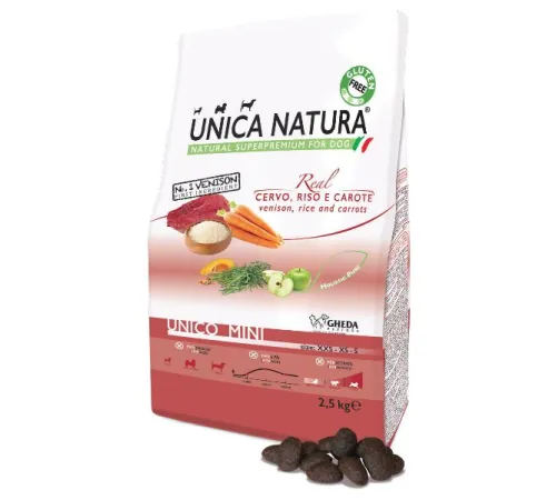 Unica Natura Unico Mini (Оленина, рис, морковь) 800 г