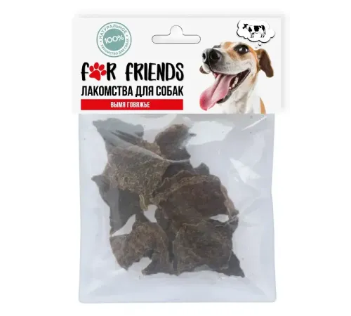 For Friends Лакомство для собак Вымя говяжье, 50 г