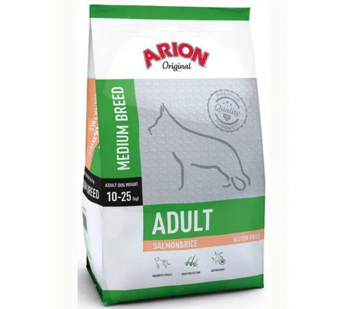 Arion Original Adult Medium Breed (Лосось и рис), 12 кг