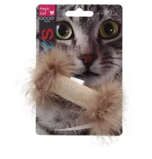 Magic Cat Игрушка с кошачьей мятой джутовый цилиндр с перьями