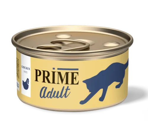 Prime Adult Консервы (Паштет из курицы) для кошек, 75 г