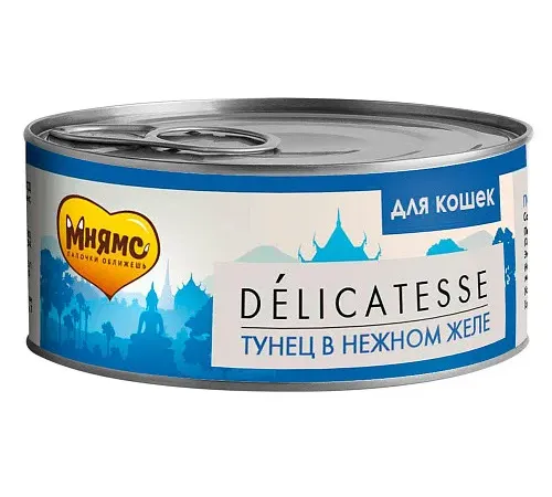 Мнямс Delicatesse Тунец в нежном желе для кошек, 70 г
