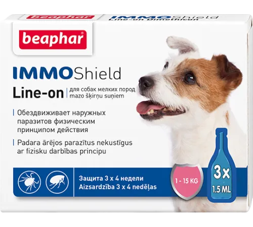 Beaphar Капли IMMO Shield Line-on для мелких пород 1 пипетка