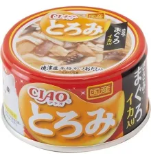 INABA CIAO Toromi Куриное филе, тунец Магуро и кальмар, 80 г