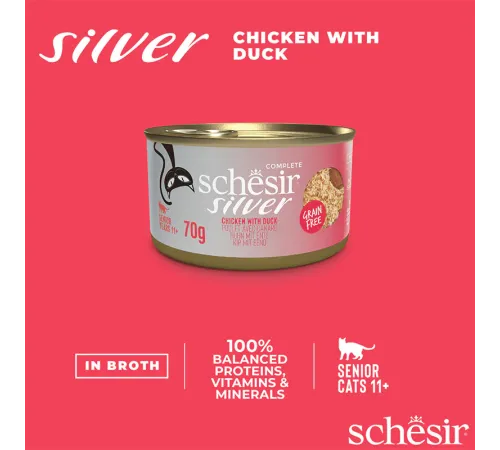 Schesir Silver (Курица, утка), 70 г