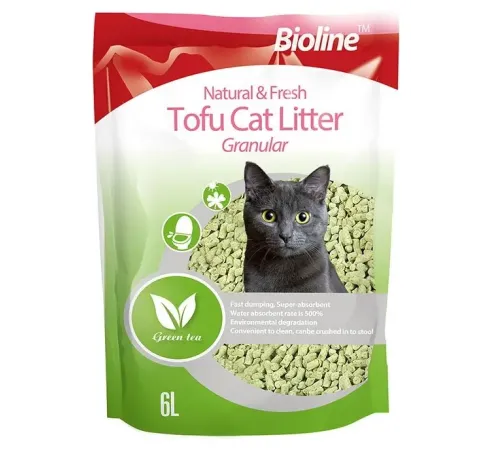 Bioline Наполнитель Tofu Зеленый чай, 6 л